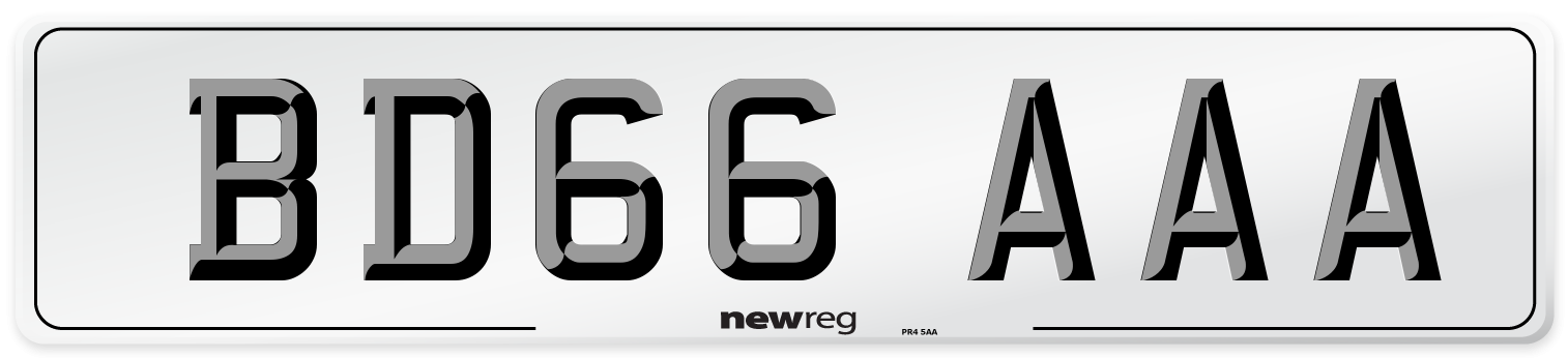 BD66 AAA Number Plate from New Reg